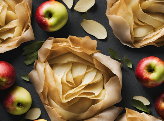 Apple and filo pastry